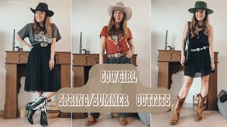 🤠 COWGIRL SPRING  SUMMER OUTFITS GERMAN 🌻  coyote diaries [upl. by Herminia]