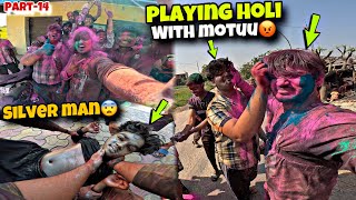 Playing HOLI with MOTUUuuu😂 he start Fighting With me😡 kawa h2r [upl. by Enillebyam539]