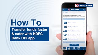 Transfer funds faster amp safer with HDFC Bank UPI app [upl. by Timi]