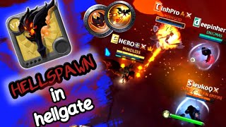 Hellspawn in hellgate 2v2 💀 meta build  albion online [upl. by Nesila]