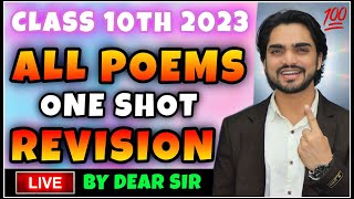 Live Class 10th English Full Revision Of All Poems  First Flight English Textbook All Poem Revision [upl. by Anifur]