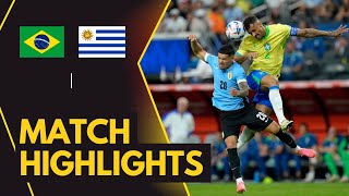 Highlights Uruguay vs Brazil Copa America USA 2024 Quarter Final [upl. by Ylelhsa]