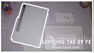 unboxing 💜awesome SAMSUNG TAB S9 FE lavender version  accesories🤍 [upl. by Anisirhc783]