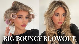 ATHOME BLOWOUT W ROLLERS 💌 BIG amp BOUNCY updated [upl. by Gretta]