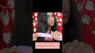 Meesho mini hair criper Review 💖shorts meesho crimper [upl. by Dett]