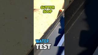 DIY Water Flow Test For Gutter Slop How to install Gutter on Matal Roof gutters diy watertest [upl. by Atnod]