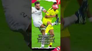 LA LESION DE DANI CARVAJAL EN REAL MADRID 20 VILLARREAL LALIGA [upl. by Ayetal]