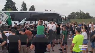 Chieti  Grande festa dei tifosi neroverdi allo stadio al rientro della squadra da Avezzano [upl. by Aramenta]