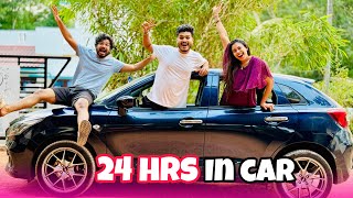 24 HOURS IN CAR CHALLENGE 🔥 [upl. by Eenaej33]