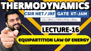 Thermodynamics Lec16 Equipartition law of energy  CSIRNETJRF GATE Chemistry IITJAM [upl. by Browning130]