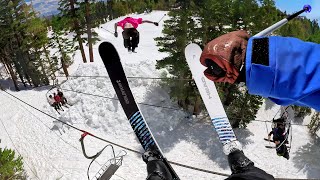 Skiers Jump OVER A Chairlift Best Party Lap Ever [upl. by Yeltnerb834]