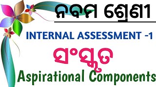 9th class IA1 Sanskrit aspirational Component answerclass 9th IA1 aspirational Component 2024 [upl. by Marie-Ann]