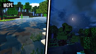 Minecraft PE HSPE Shader MCPE PBR Ultra Shader With Cloud Reflections [upl. by Nhabois]