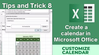 Creating a Calendar in Microsoft Excel [upl. by Feirahs443]