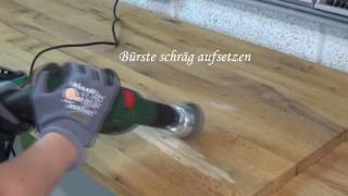 Holz künstlich altern lassen ★ Teil 1 Bürsten [upl. by Idzik]