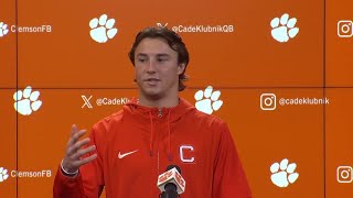 Clemson Quarterback Cade Klubnik Speaks on Growth this Season [upl. by Orvas]