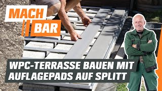 WPCTerrasse bauen im Splittbett auf Auflagepads  OBI [upl. by Stuckey]