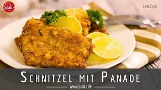 Schnitzel mit knuspriger Panade Low Carb Rezept ohne Mehl glutenfrei salala de [upl. by Zelikow]