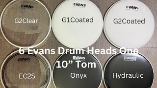 Need New Heads 6 Different Evans Drum Heads on A 10” Yamaha Recording Custom Tom Review and Demo [upl. by Latton]