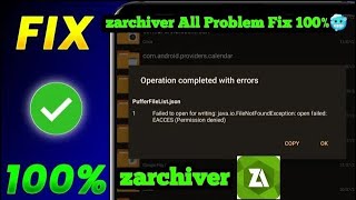 how to fix zarchiver operation completed with errors  zarchiver operation completed with errors fix [upl. by Santana]