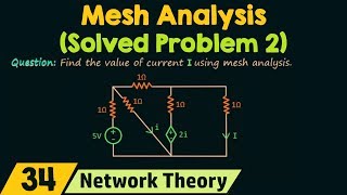 Mesh Analysis Solved Problem 2 [upl. by Tomkin849]