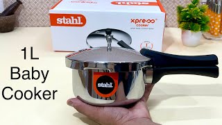 Stahl 1 L Baby Triply Cooker Stahl pressure cooker Steel small cooker Chota cooker [upl. by Annekahs]