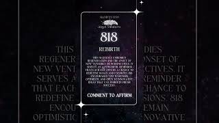 What is the meaning of 818 ⭐️ Manifesting Angel Numbers Meanings Numerology [upl. by Ynahpit]