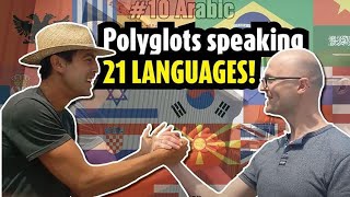 unique encounter between 2 polyglots in 21 languages [upl. by Jarus]