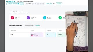 Sbi clerk reasoning sectional test testbook how can I score 3035 mocktest sbiclerk sbi ibps [upl. by Lishe]