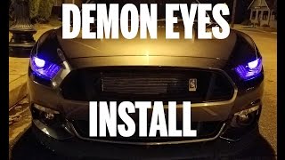 Demon Eyes Install for 2015 Mustang [upl. by Veradis962]