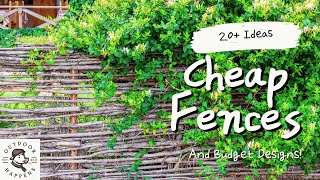 20 Cheap Fence Ideas and Budget Designs for Your Farm or Backyard [upl. by Ahseekat]