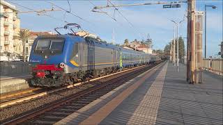 Train à Bordighera et Vintimille le 26 Novembre 2023 [upl. by Zilvia]