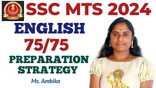 SSC MTS ENGLISH PREPARATION STRATEGY 2024 [upl. by Stalder]