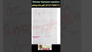 Reimer tiemann reaction mechanism in Hindi bsc 2nd year organic chemistry knowledge adda lion batc [upl. by Retsim]