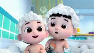 Bath Song  Bubble Bath Nursery Rhymes and Cartoon song [upl. by Cyprio]