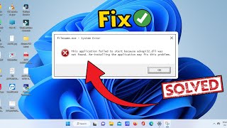 How To Fix advapi32 dll ERROR [upl. by Esdnyl]