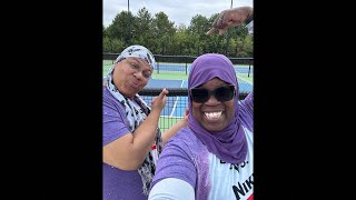 Mieka vs Nikki Live 75 Hard Day 8 Pickeball Outside Workout [upl. by Nide]