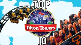 Top 10 rides at Alton Towers  2024 [upl. by Varden]