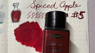 Diamine Inkvent 2022 Day 5 “Spiced Apple” [upl. by Yauqaj]