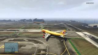 GTA V How To Get To The Airport amp Fly A JUMBO JET INCLUDING CRASHES [upl. by Ellecrad]