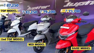 Tvs Jupiter 110cc All Variants New 2024 Model  Base vs Mid vs Top Model Jupiter 110 2024 Model [upl. by Anwahsar]