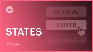 Hover pressed and focused states  Webflow CSS tutorial using the Old UI [upl. by Farrison]