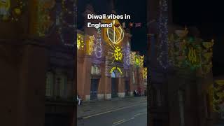 London Leicester Diwali 🪔 diwali diwalispecial diwalidecoration leicester leicestercity [upl. by Vel296]