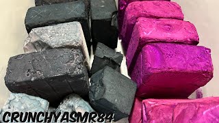 Pink amp Gray Dyed Dusty Soft Chalk Crush  Oddly Satisfying  ASMR  Sleep Aid [upl. by Phaidra]