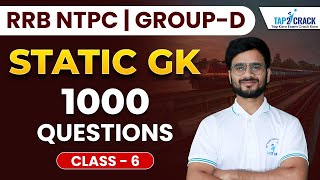 RRB NTPCGroupD 2024 GK GS  Top 1000 Static GK Questions 6  Railway GK GS PYQ  Sudhir Sir [upl. by Reo]