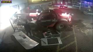 Thieves use loader machine to steal ATM [upl. by Llenwahs878]