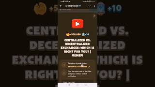 CENTRALIZED VS DECENTRALIZED EXCHANGES WHICH IS RIGHT FOR YOU Memefi New Video Code [upl. by Boycie1]