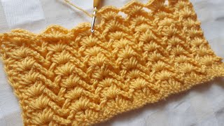 Crochet Zigzag Shell Stitch Pattern Tutorial [upl. by Xela]