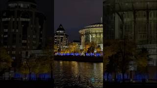 Beautiful Moscow  Russia 🇷🇺 night view from Ship 🚢 russia [upl. by Langdon]