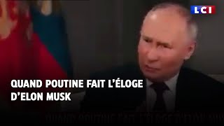 Quand Poutine fait léloge dElon Musk [upl. by Arbba]